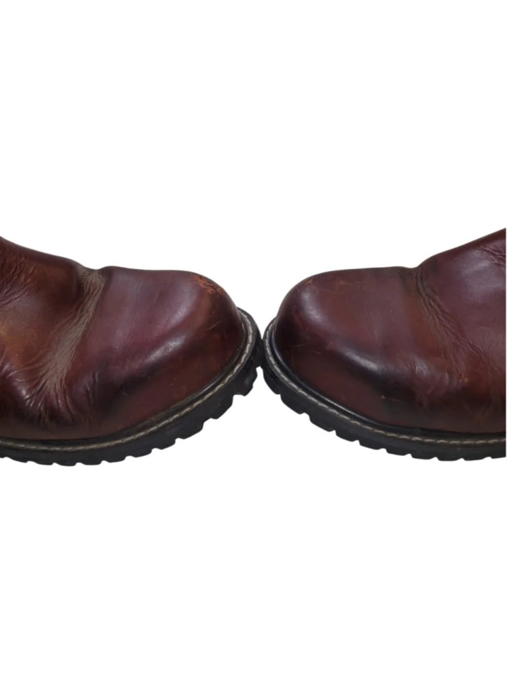 Work Power Mountain VAQUEROS Men Pull-On Brown Leather Steel-Toe Work Boots 8